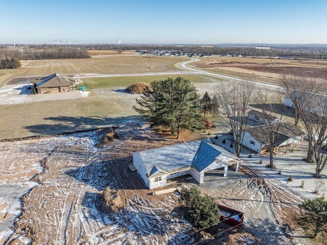 aerial view with a rural view