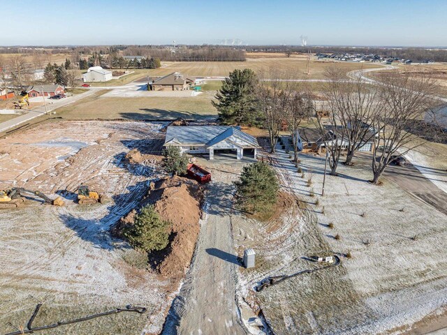 aerial view featuring a rural view