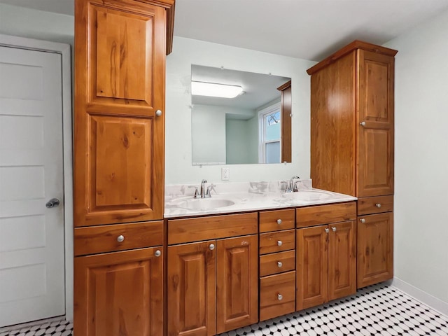 bathroom with vanity