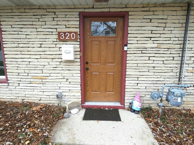 view of doorway to property