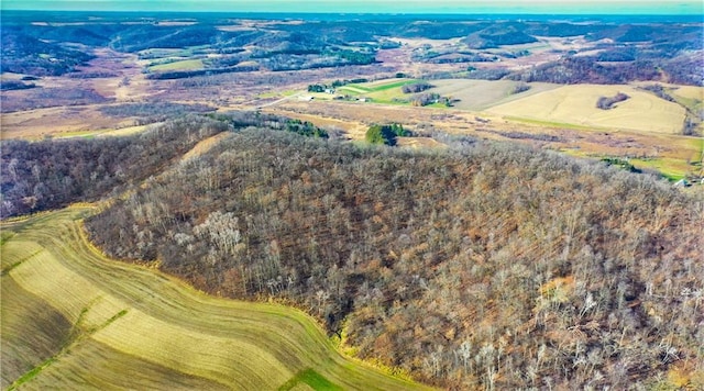 aerial view featuring a rural view