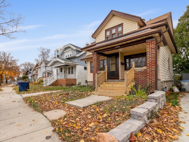 view of front of home with a porch