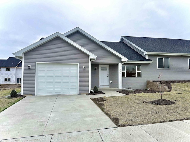 ranch-style house with a garage