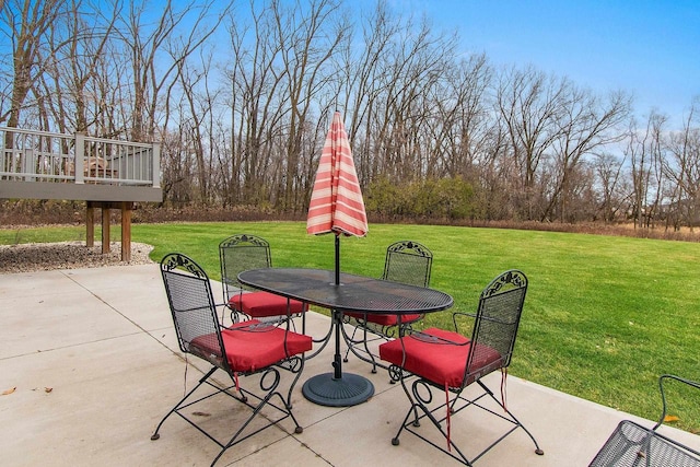 view of patio / terrace featuring a wooden deck