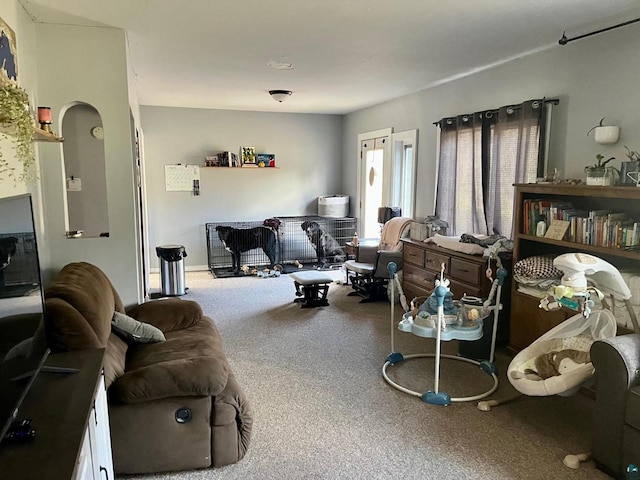 view of carpeted living room