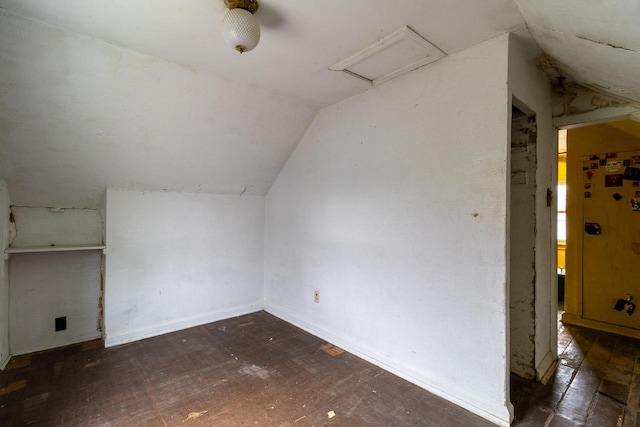 bonus room with lofted ceiling