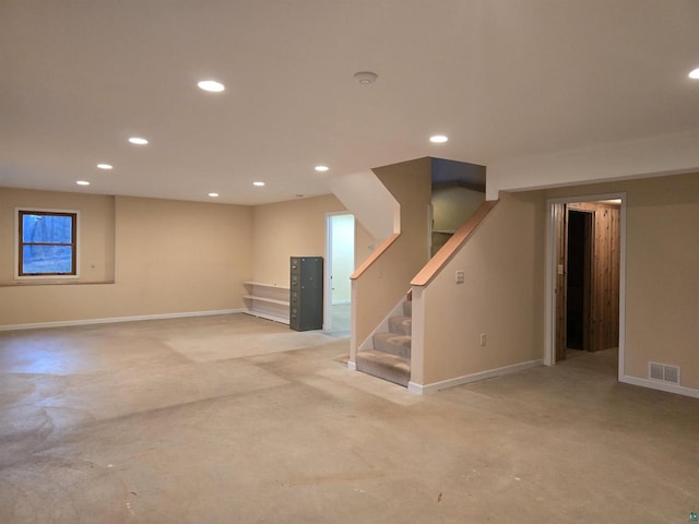 view of basement