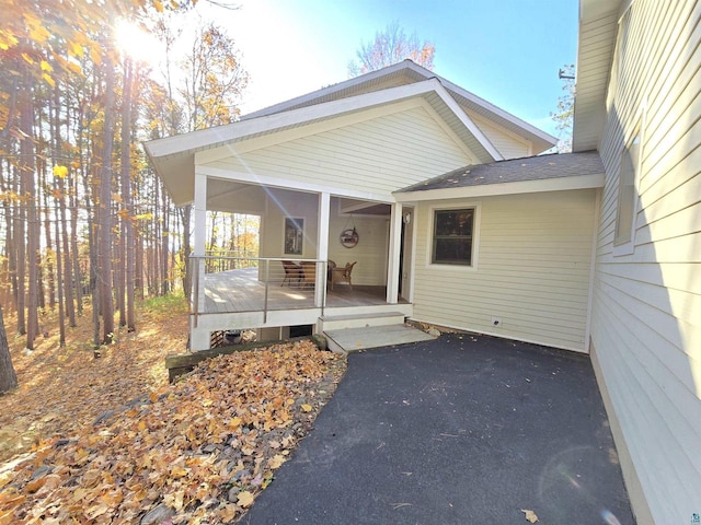 view of rear view of property