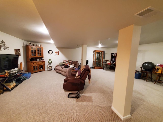 view of carpeted living room