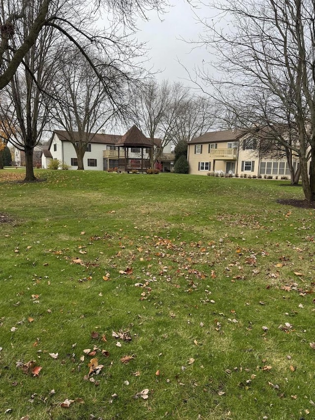 view of yard featuring a gazebo