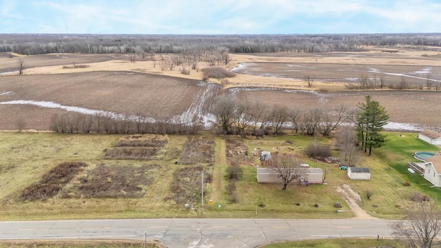 drone / aerial view featuring a rural view