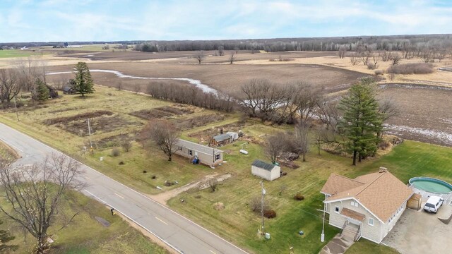 bird's eye view featuring a rural view