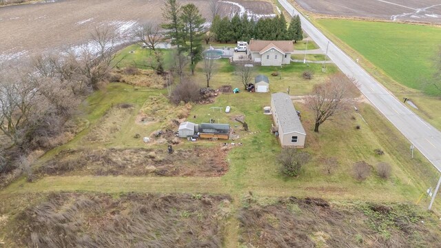 bird's eye view featuring a rural view