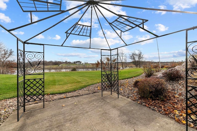 4207 Lost Dauphin Rd, De Pere, WI 54115 - view of patio / terrace with a water view