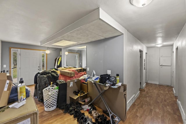 interior space with wood-type flooring