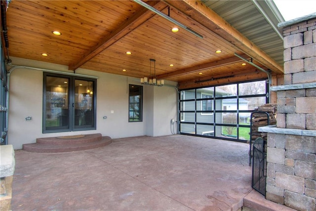 view of patio featuring french doors