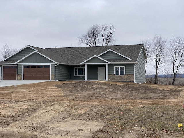 view of front of house featuring a garage