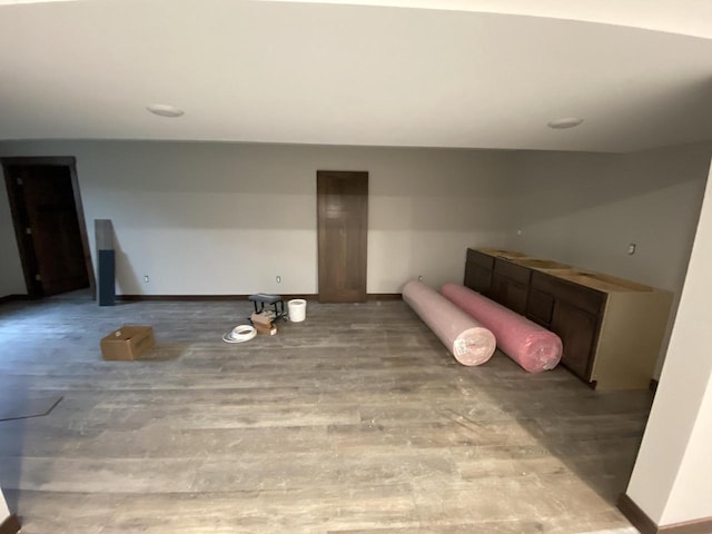 interior space with light wood-type flooring