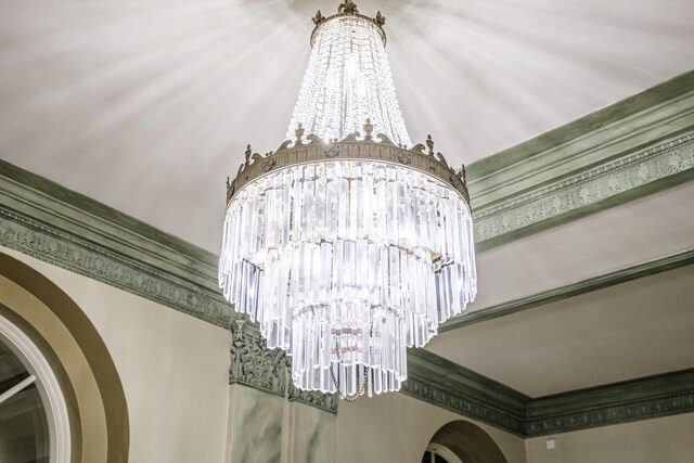 room details with a chandelier