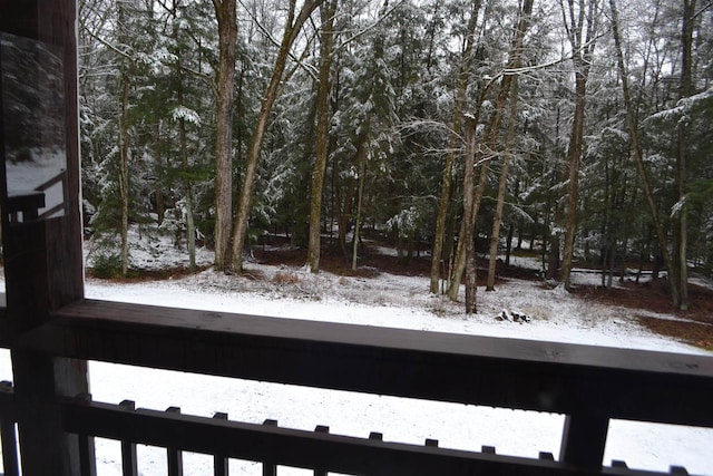 view of snowy yard