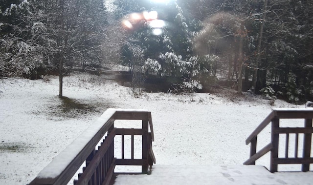 view of snowy yard