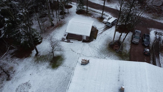 view of snowy aerial view