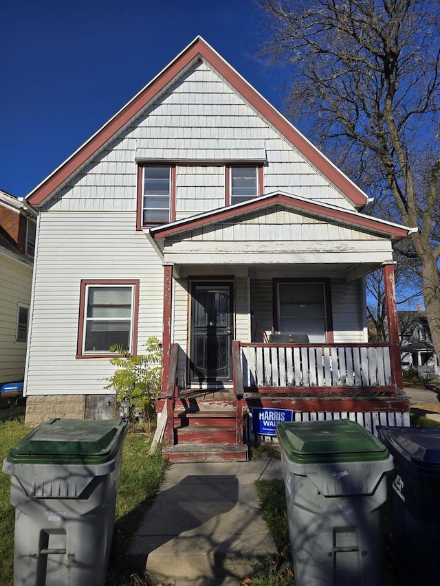 view of front facade with a porch