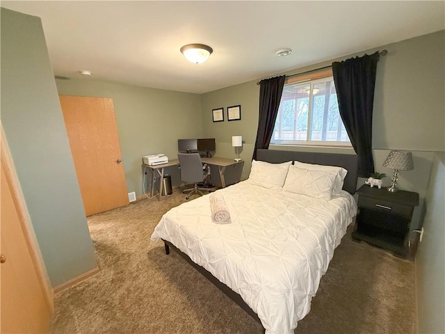 view of carpeted bedroom