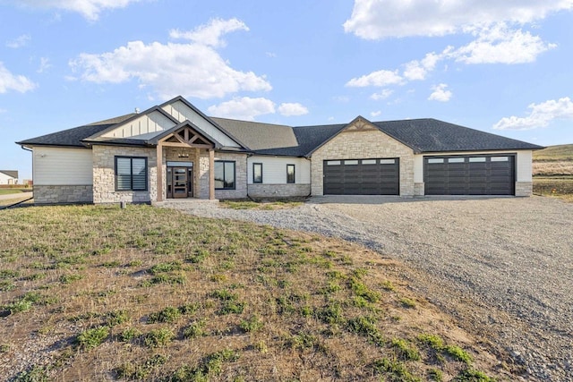 view of front of home featuring a garage