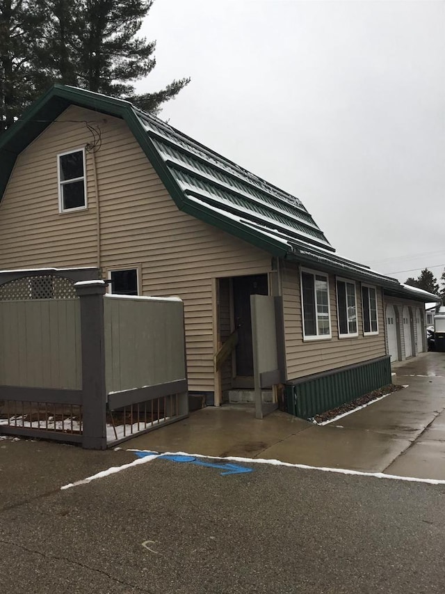 view of home's exterior featuring a garage