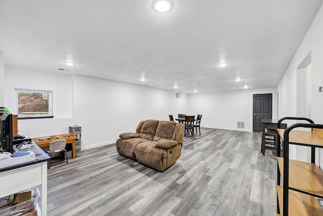 interior space featuring light hardwood / wood-style floors