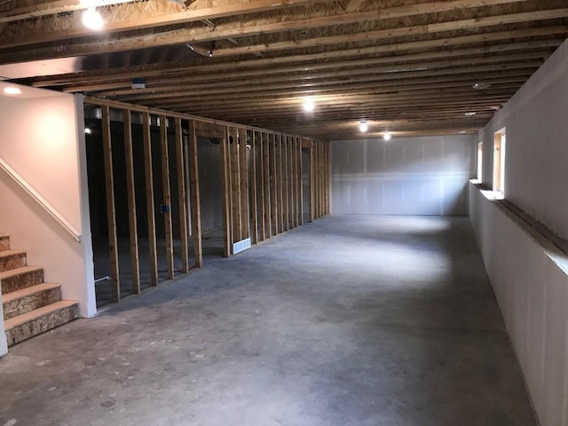 view of basement