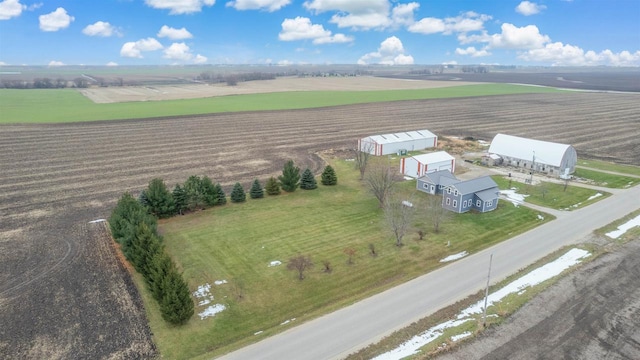 bird's eye view featuring a rural view