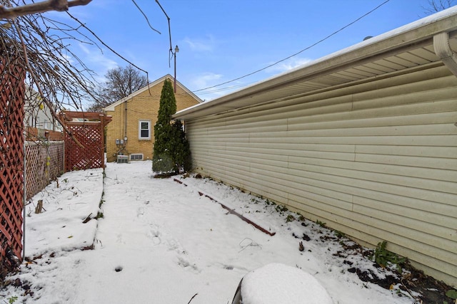 view of snowy yard