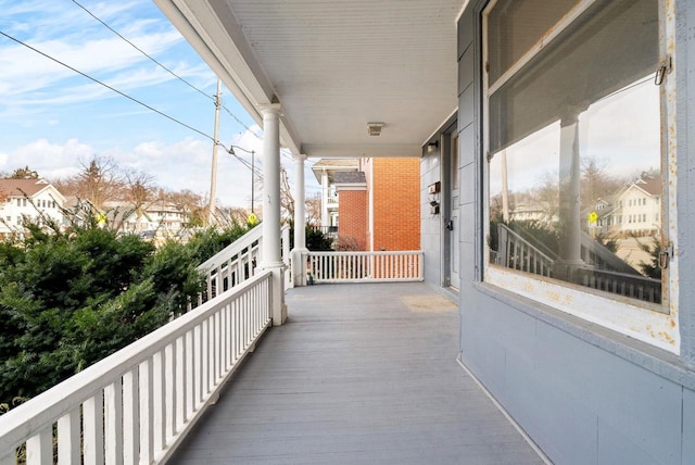 balcony with covered porch