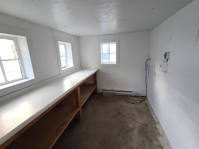 6641 N Kennedy Rd, Milton, WI 53563 - basement featuring a baseboard heating unit