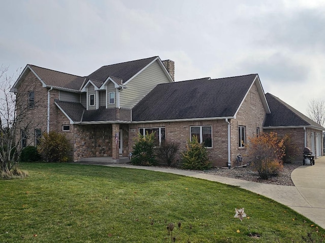 view of front property with a front yard