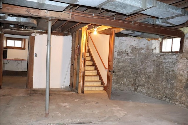 view of basement