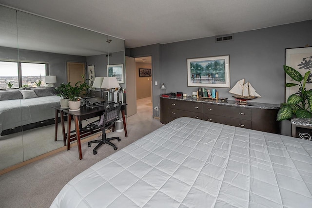 view of carpeted bedroom