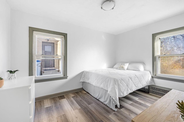 bedroom featuring wood-type flooring