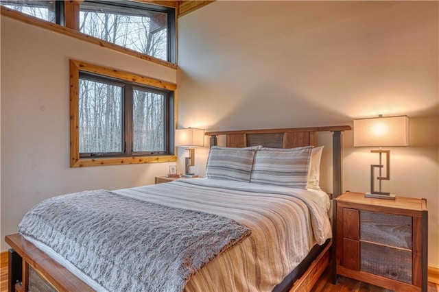 bedroom featuring hardwood / wood-style floors