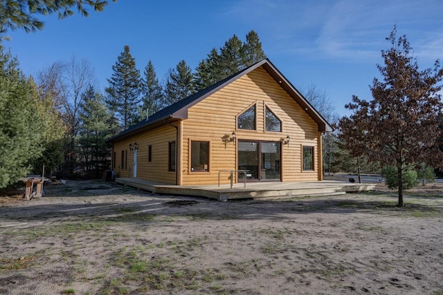 exterior space with a wooden deck