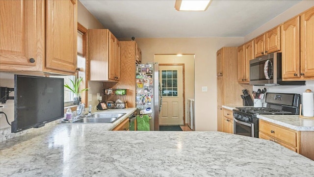 kitchen with stainless steel appliances and sink