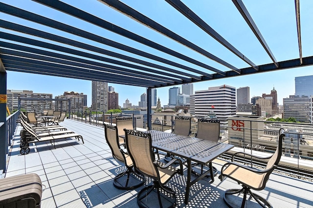 view of patio / terrace with a pergola