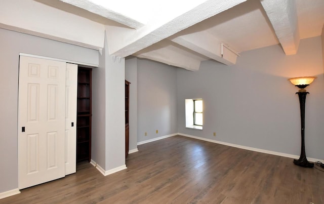 interior space with a closet and dark wood-type flooring