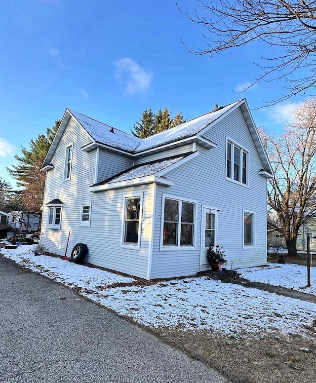 view of snowy exterior