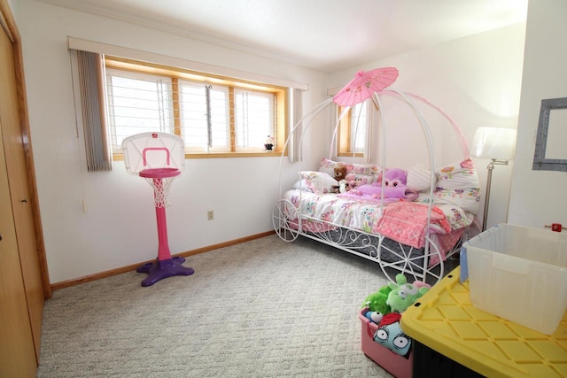 bedroom featuring carpet floors