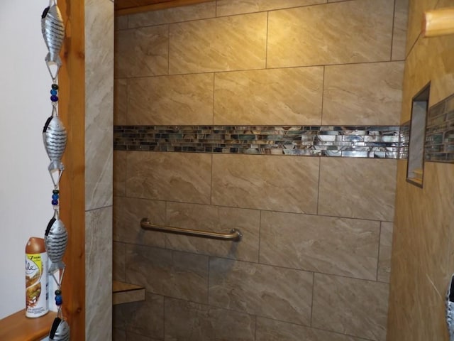 room details with tiled shower