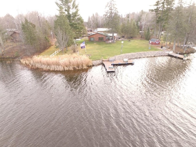 water view with a dock