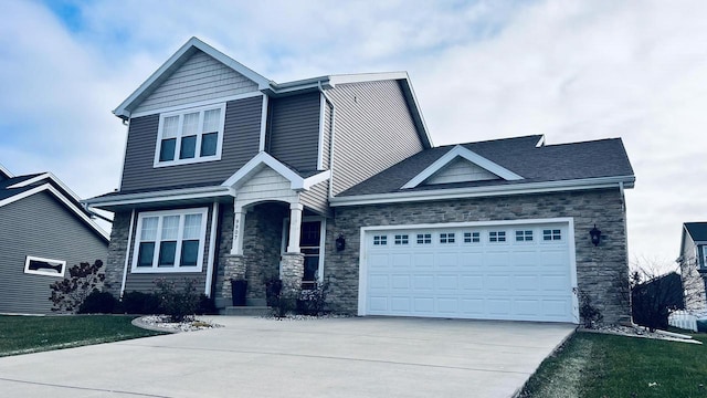 view of front facade with a garage